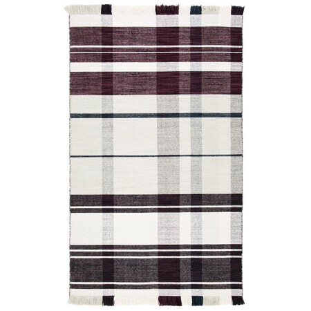 Safavieh 5 x 8 ft. Striped Kilim Flat Weave Rectangle Area Rug Ivory & Grey STK705A-5